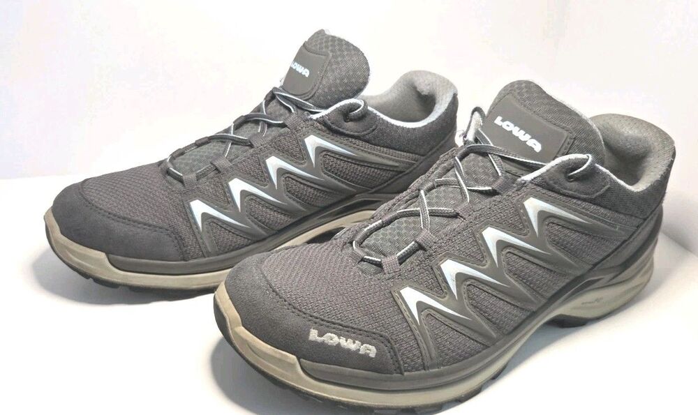 Lowa Innox Pro Lo Womens Hiking Shoes Sz 10 Steel Gray Lace Up Low Top Sneaker